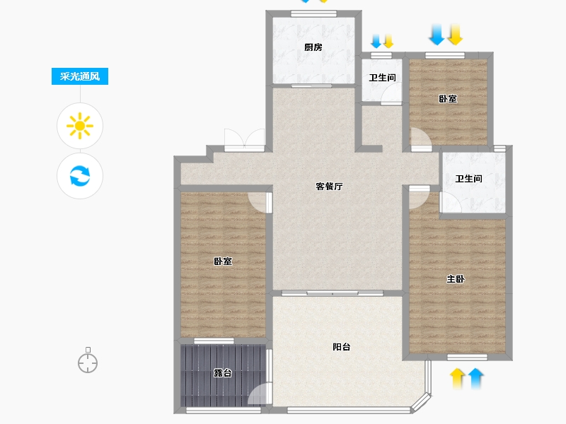 山东省-菏泽市-福润堂-143.00-户型库-采光通风