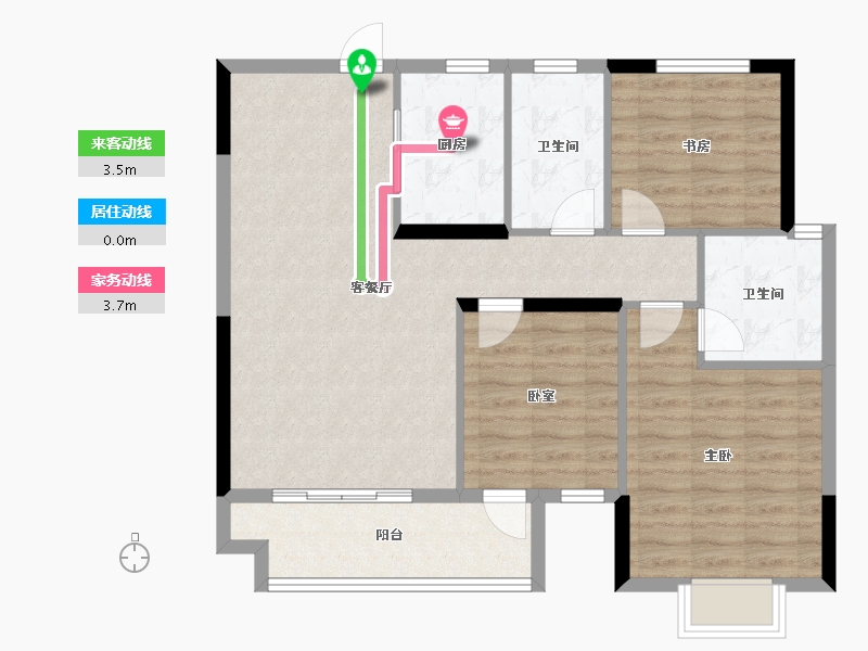 江西省-上饶市-东投·壹中华府-89.60-户型库-动静线