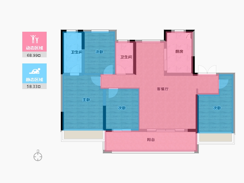 江苏省-常州市-铂樾云庭-114.40-户型库-动静分区