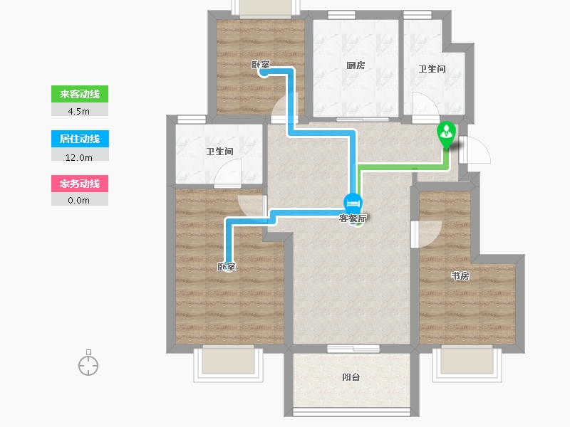 上海-上海市-中国铁建花语江南-76.01-户型库-动静线