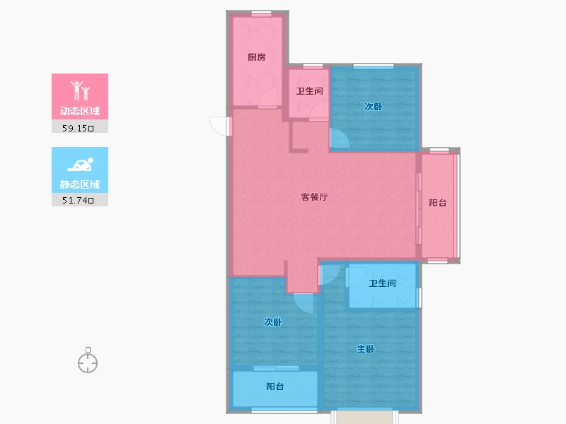 山东省-聊城市-润诚·学府里-100.00-户型库-动静分区