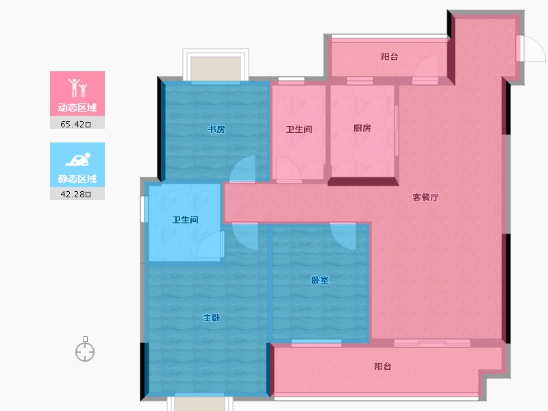 江西省-上饶市-东投·壹中华府-96.80-户型库-动静分区