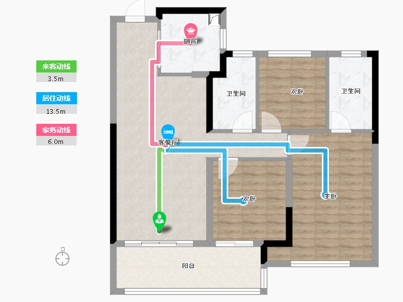 江苏省-常州市-铂樾云庭-89.66-户型库-动静线