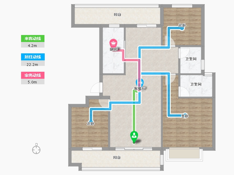 山东省-聊城市-润诚·学府里-103.51-户型库-动静线