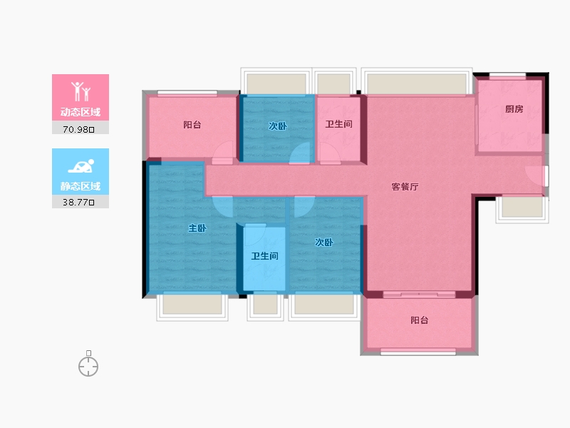 广东省-惠州市-星河臻誉府-98.41-户型库-动静分区