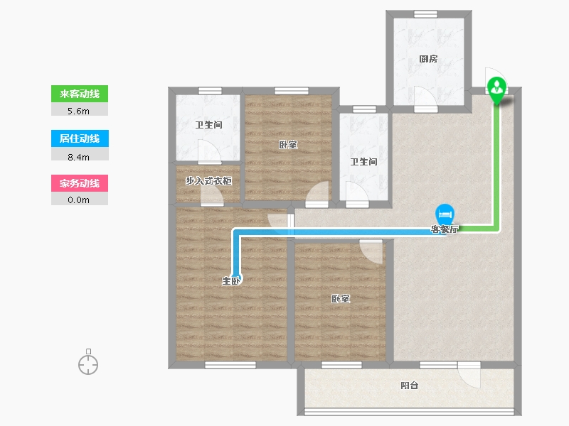 山东省-济宁市-滨江一号-105.00-户型库-动静线