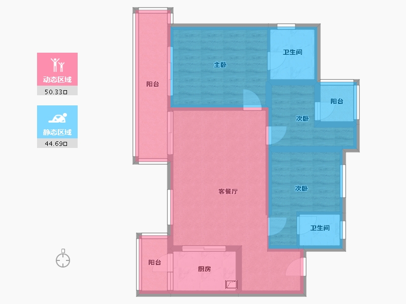 四川省-凉山彝族自治州-领地—悅邛海二期-82.94-户型库-动静分区