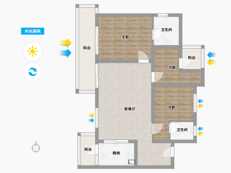 四川省-凉山彝族自治州-领地—悅邛海二期-82.94-户型库-采光通风