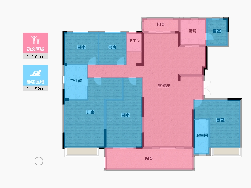 河南省-洛阳市-碧桂园天誉-208.00-户型库-动静分区