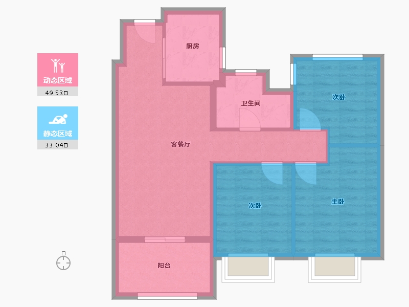 安徽省-合肥市-国贸璟原-73.79-户型库-动静分区