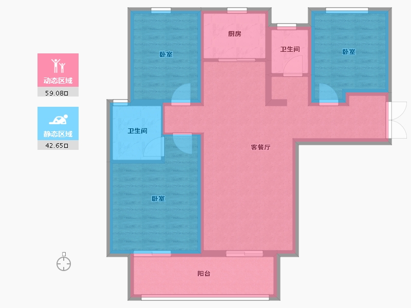 河南省-洛阳市-瑞江浅山悦-90.39-户型库-动静分区