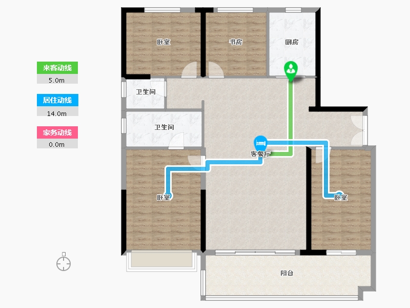 河南省-洛阳市-碧桂园天誉-148.00-户型库-动静线