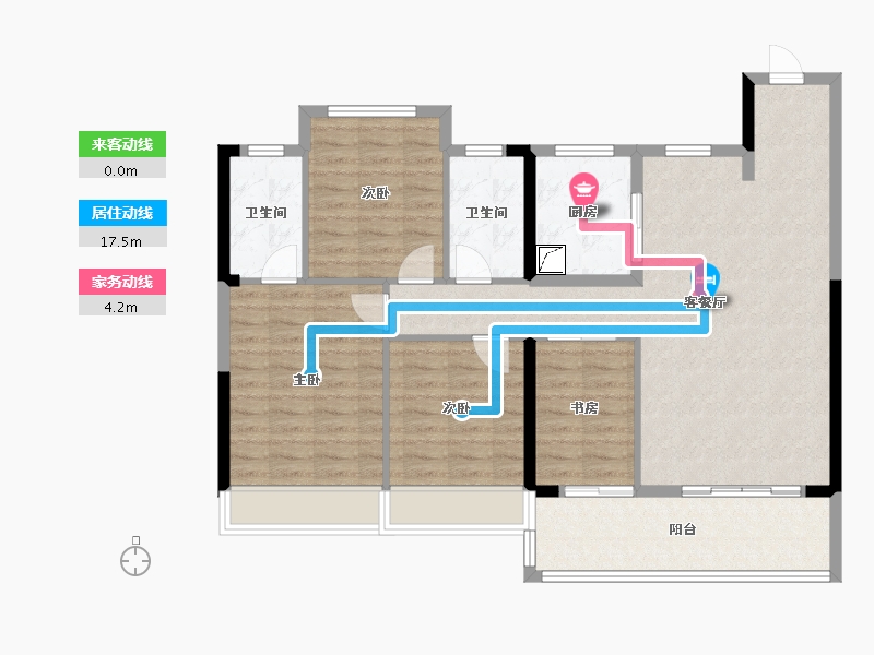 江苏省-常州市-铂樾云庭-104.00-户型库-动静线