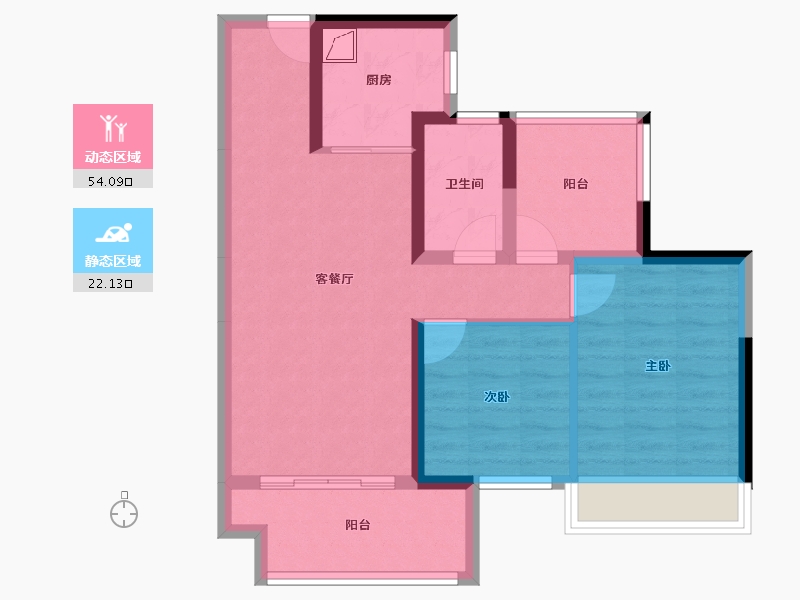 广东省-韶关市-碧桂园太阳城-67.00-户型库-动静分区