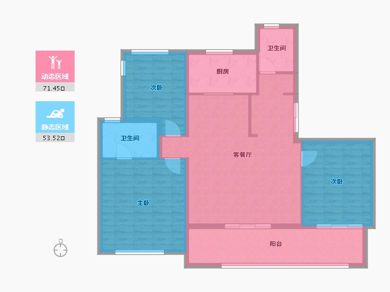 安徽省-合肥市-招商保利臻境-113.60-户型库-动静分区