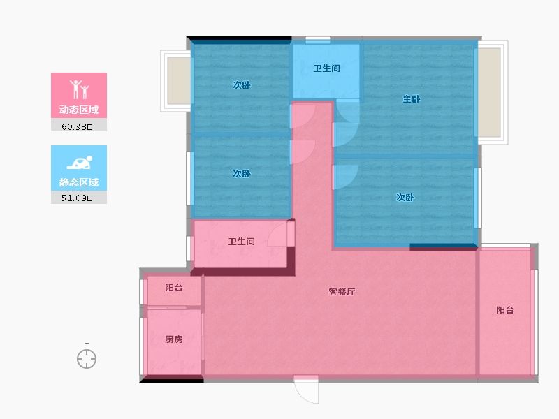 湖北省-宜昌市-建投见山-107.50-户型库-动静分区