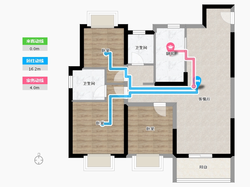 上海-上海市-御桥博翠-80.00-户型库-动静线