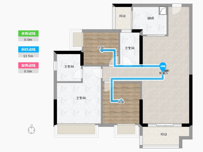 广东省-肇庆市-海伦堡·和悦珑庭-84.00-户型库-动静线