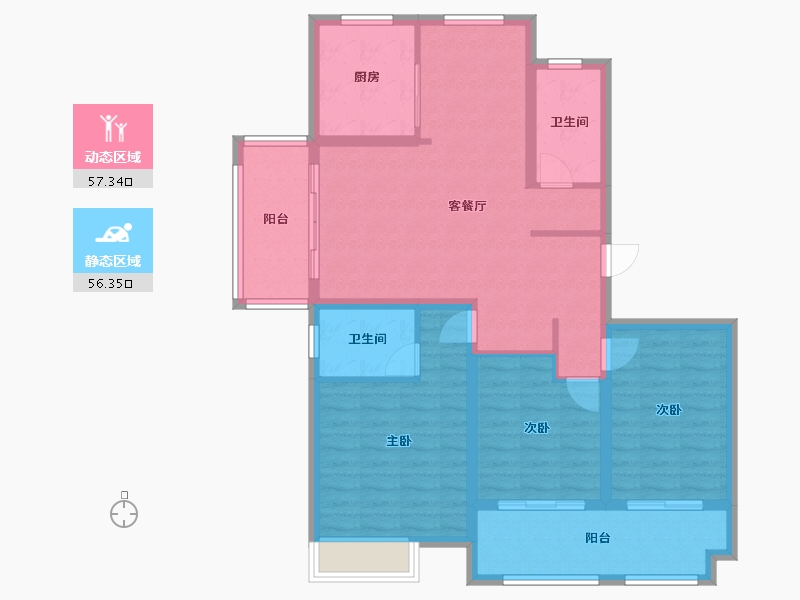 江苏省-徐州市-万园-102.00-户型库-动静分区