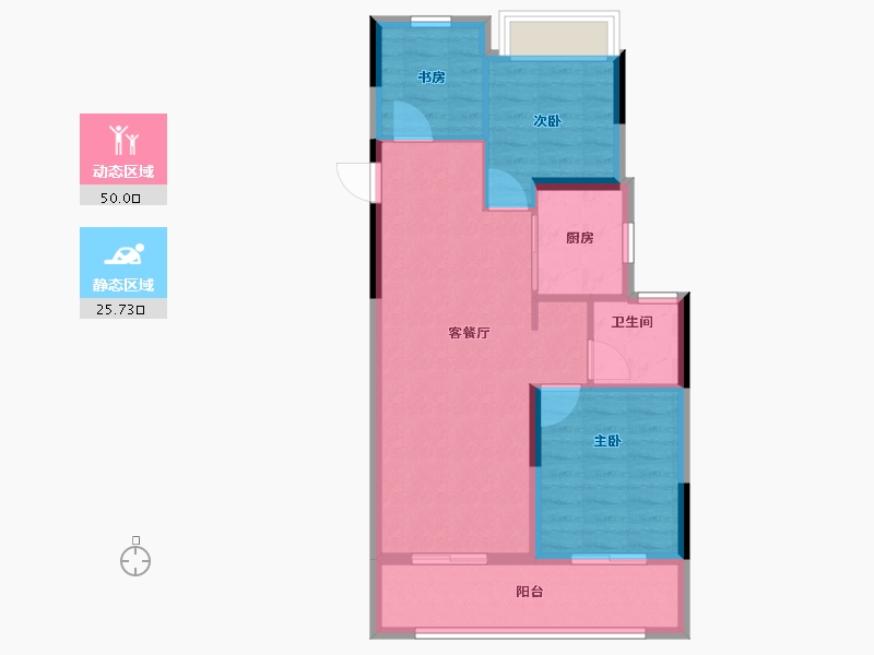 浙江省-绍兴市-元垄紫辰府-68.00-户型库-动静分区