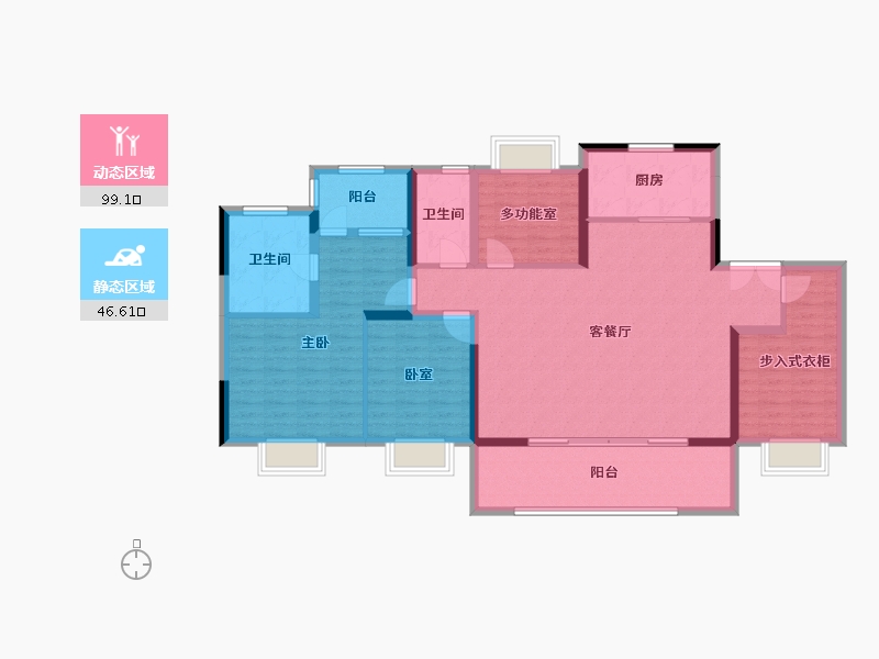 安徽省-合肥市-润城中心-131.69-户型库-动静分区