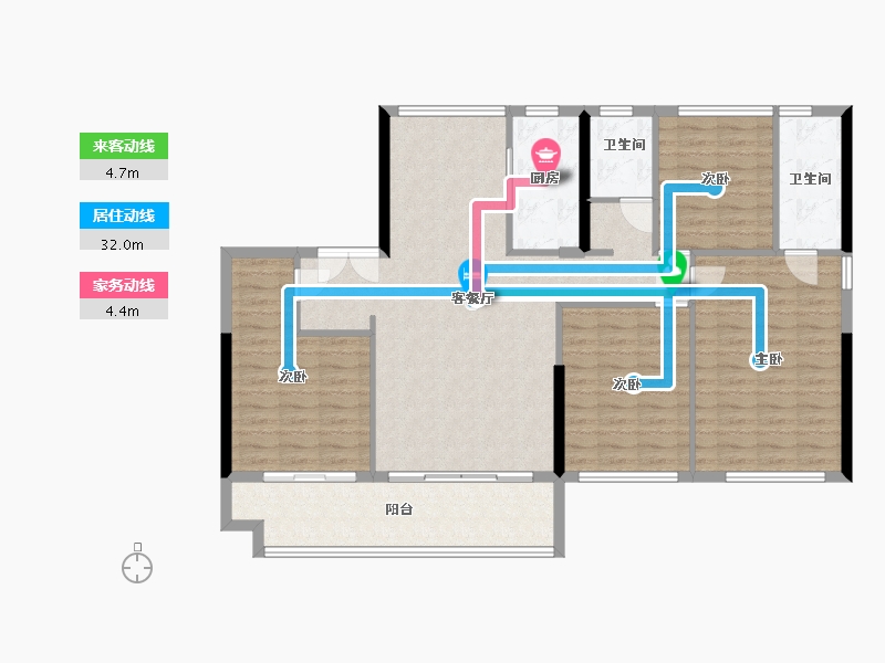 福建省-福州市-龙江玖锦-130.00-户型库-动静线