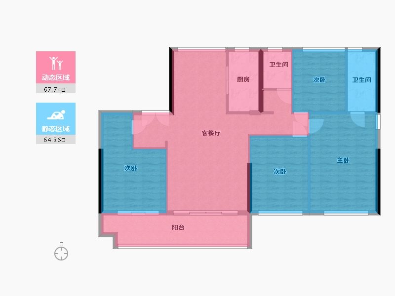 福建省-福州市-龙江玖锦-130.00-户型库-动静分区