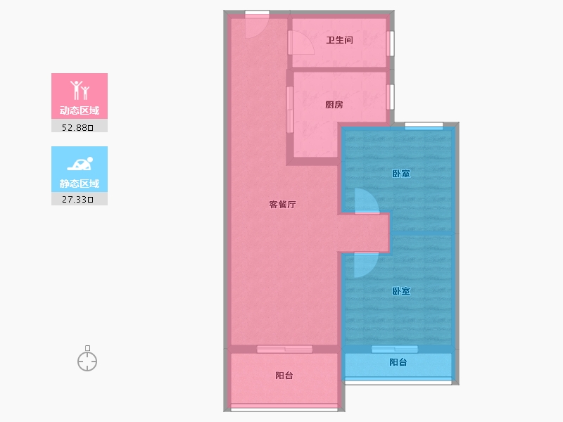 上海-上海市-招商虹玺-71.21-户型库-动静分区