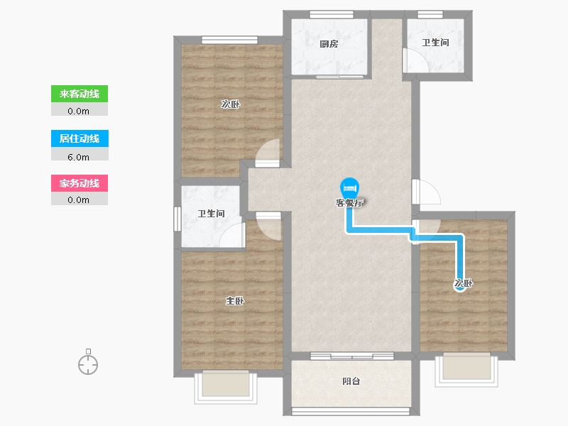 山东省-聊城市-昌利·幸福里-92.69-户型库-动静线