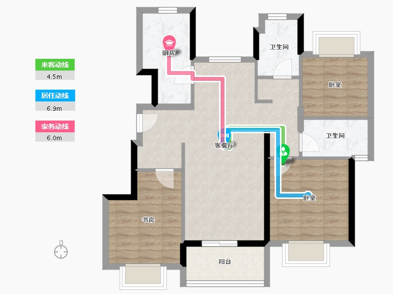 上海-上海市-华发四季半岛-81.60-户型库-动静线