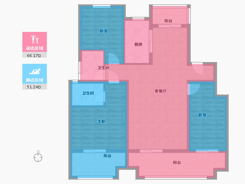 河南省-周口市-建业桂园-新桂-105.00-户型库-动静分区