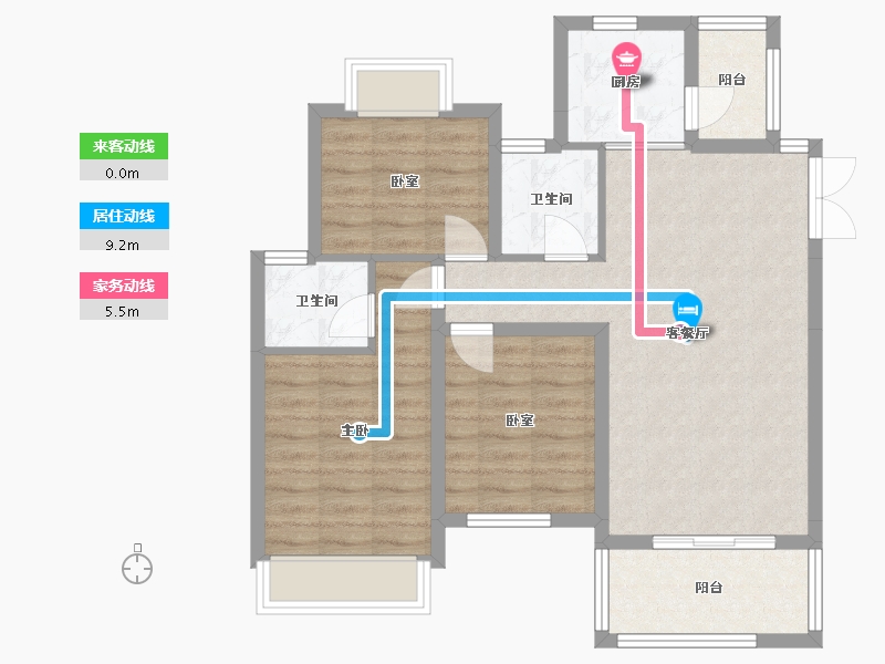 四川省-成都市-嘉裕第六洲-98.00-户型库-动静线