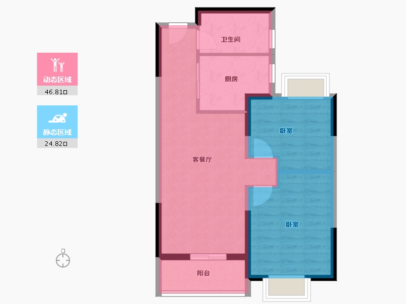 上海-上海市-御桥博翠-64.00-户型库-动静分区