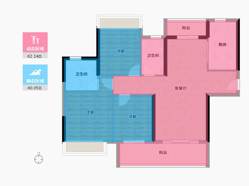 广东省-肇庆市-海伦堡·和悦珑庭-92.00-户型库-动静分区