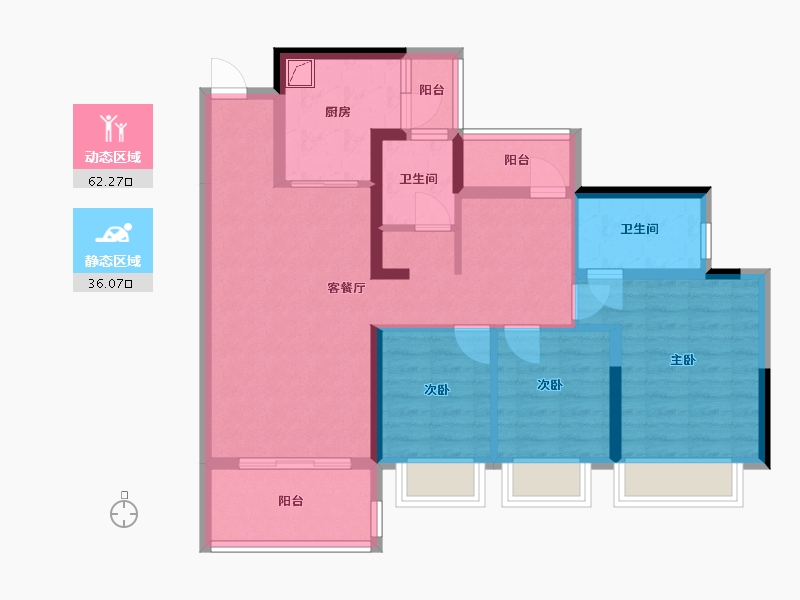 广东省-惠州市-灿邦珑延观邸-106.00-户型库-动静分区