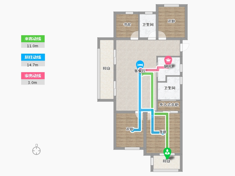 浙江省-绍兴市-华都杭宸府-97.67-户型库-动静线