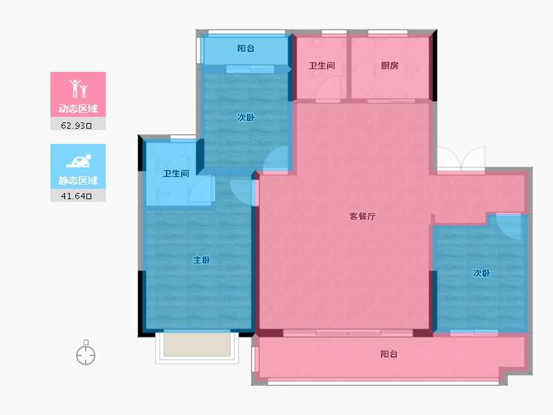 山东省-聊城市-世家·学府里-94.19-户型库-动静分区