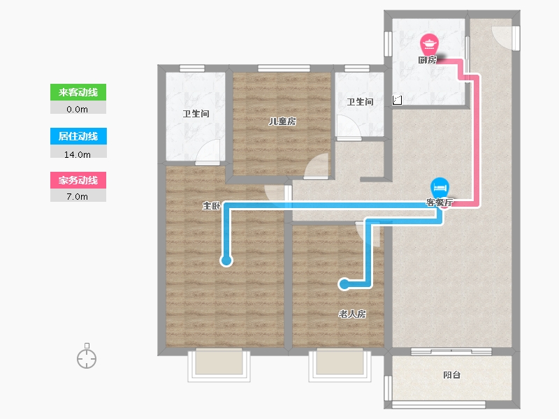 陕西省-西安市-国宸府-102.40-户型库-动静线