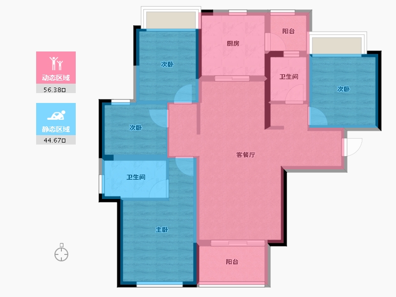 四川省-成都市-保利云上-89.19-户型库-动静分区