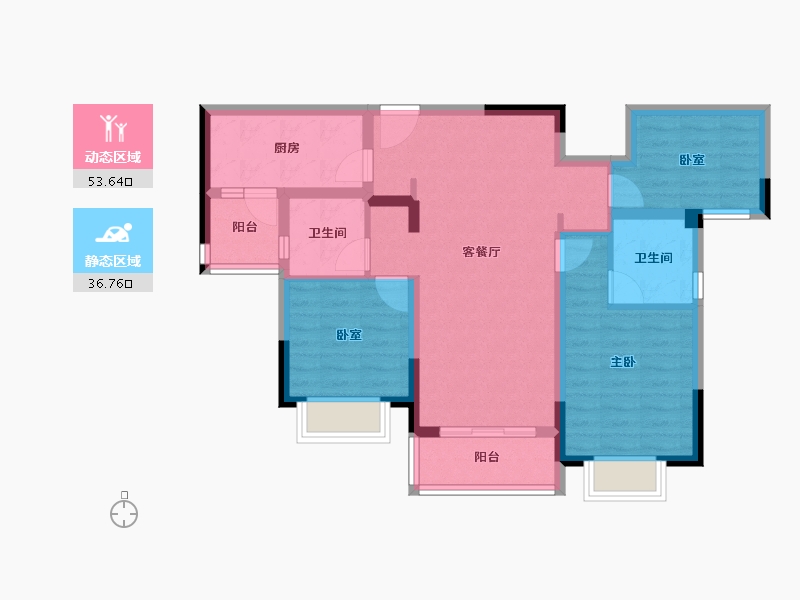 四川省-成都市-保利云上-79.66-户型库-动静分区