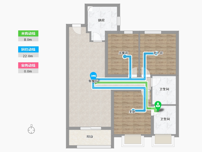 陕西省-西安市-国宸府-88.00-户型库-动静线