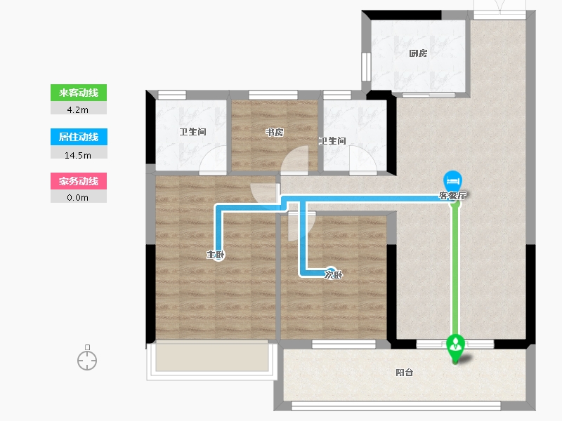 浙江省-温州市-新宏地大诚十里风华-79.20-户型库-动静线