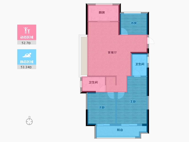 浙江省-温州市-新鸿传承府-96.01-户型库-动静分区