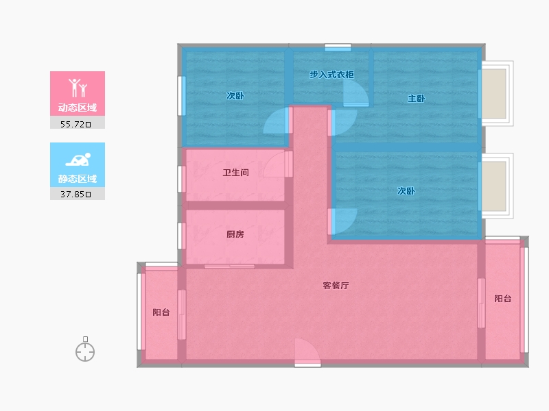 山西省-临汾市-嘉和花园-100.00-户型库-动静分区