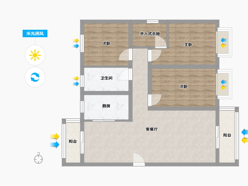 山西省-临汾市-嘉和花园-100.00-户型库-采光通风