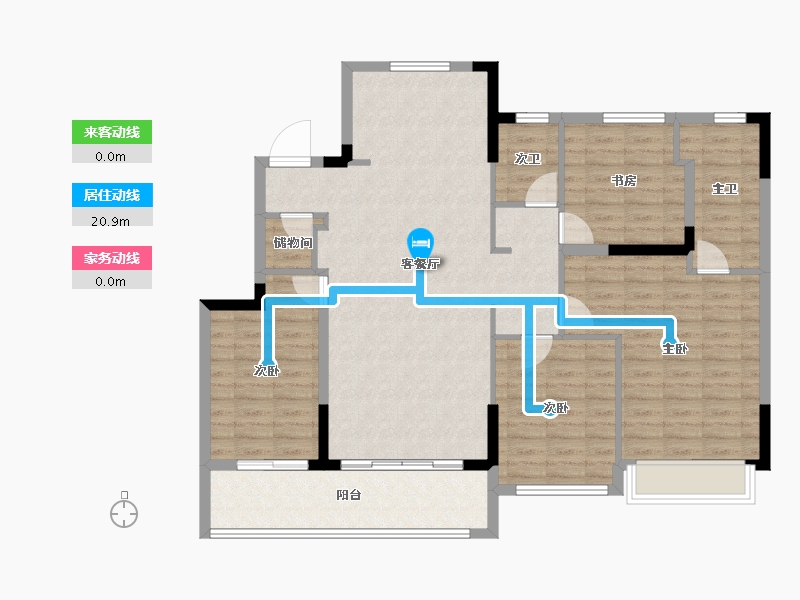 浙江省-嘉兴市-融创·嘉望府-116.00-户型库-动静线