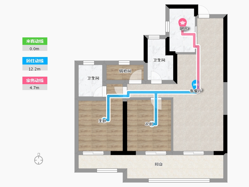 浙江省-温州市-西塘未来社区-71.39-户型库-动静线