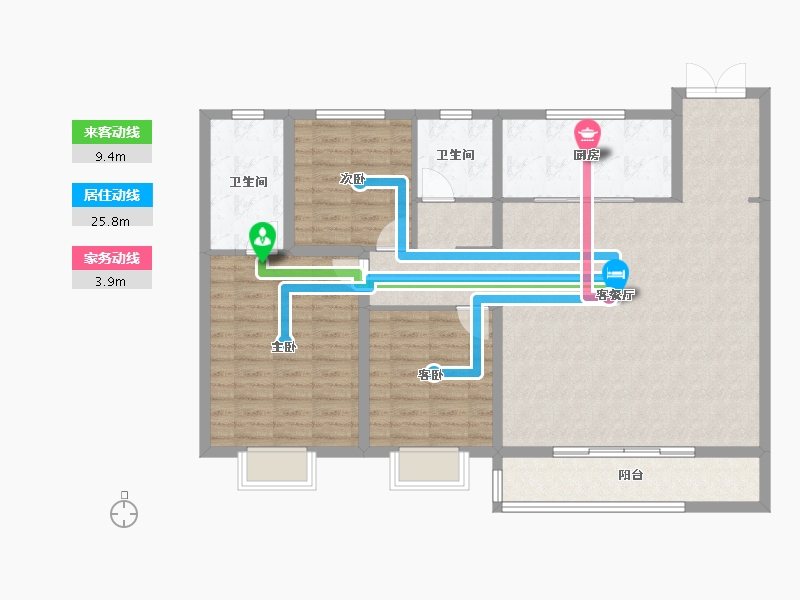 陕西省-西安市-国宸府-114.40-户型库-动静线