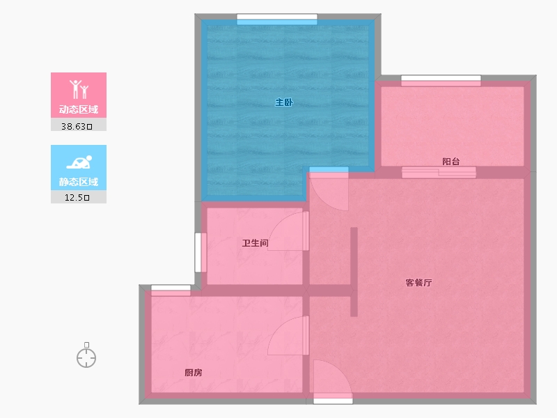 上海-上海市-玉秀苑-45.02-户型库-动静分区