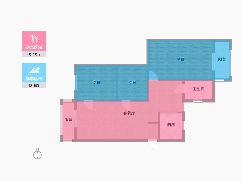 广东省-佛山市-钻石苑-80.00-户型库-动静分区